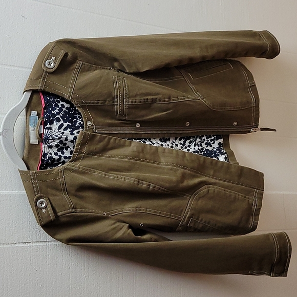 Boden Jackets & Coats Boden Womens Army Green Size 2 Scoop Neck